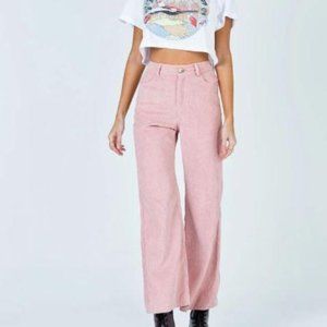 Princess Polly corduroy DURAS PINK straight leg pa